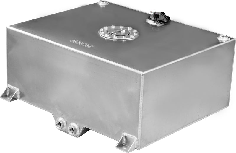 Proflow Fuel Cell, Tank, Sumped, 20Gal (76L), Aluminium, Natural 620 x 510 x 260mm, With Sender Two -10 AN Female Outlets