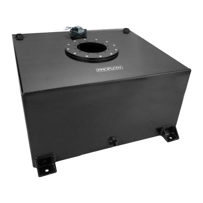 Proflow Fuel Cell, EFI Baffled Tank, 15 Gal (57L), Aluminium, Black, 510 x 460 x 260mm, With Sender Unit