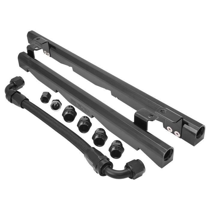 Proflow Fuel Rail Kit, For Holden Commodore VN-VT 5.0L EFI, -08AN ORB, Billet Aluminium, Black Anodised