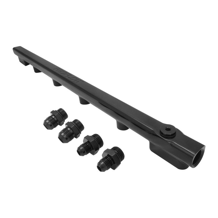 Proflow Fuel Rail Kit, For Nissan RB25DET, -08AN ORB, Billet Aluminium, Black Anodised