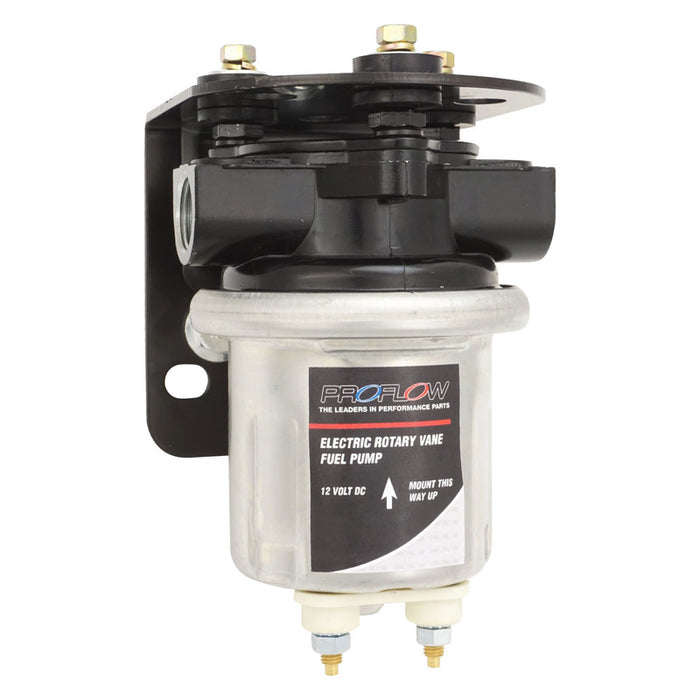 Proflow Fuel Pump, Electric Universal Rotary Vane 100GPH, 7 PSI, 3/8 NPT, Black/Silver, Each