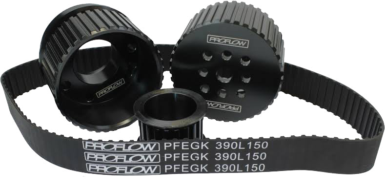 Proflow Gilmer Belt Drive Kit, For Holden V8 EFI 5.0L VN-VS Commodore, Billet Aluminium, Black Anodised