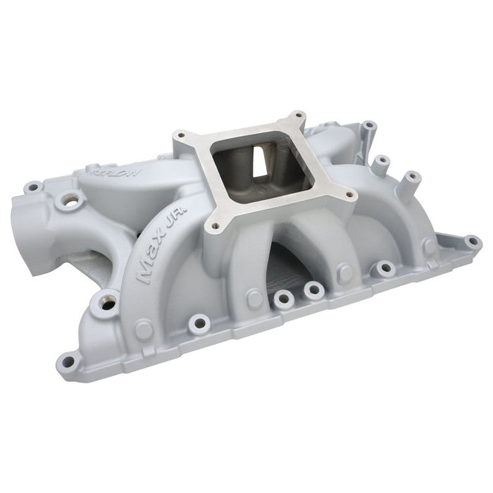 Proflow Intake Manifold, Max Jr, Single Plane, Aluminium Silver Powder Coat Square Bore, SB For Ford, 351W, Each