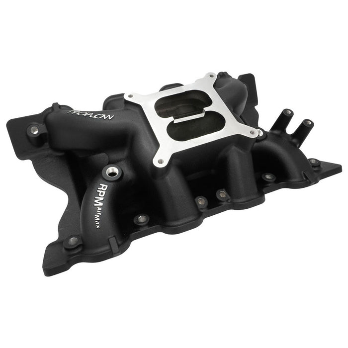 Proflow Intake Manifold, AirMax, Black Coated, SB Ford 302, 351 Cleveland, Dual Plane, Aluminium, Square Bore, Each