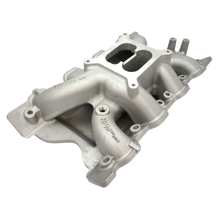 Proflow Intake Manifold, SB Ford 302, 351 Cleveland, Dual Plane, Aluminium, Square Bore, Natural,