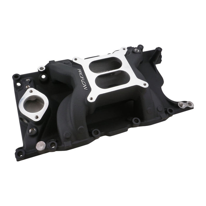 Proflow Intake Manifold, AirMax Aluminium, Black, Square Bore, SB For Chrysler