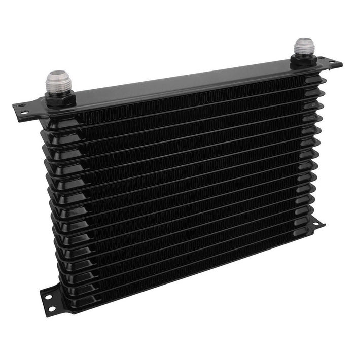 Proflow Oil Cooler, Ultra Pro Aluminium Black, 15-Row, 340mm x 210mm x 50mm Female AN10 lnlet/Outlet