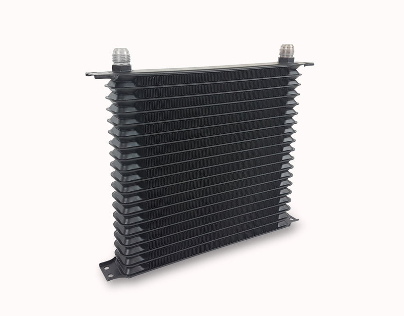 Proflow Oil Cooler, Ultra Pro Aluminium Black, 19-Row 340mm x 270mm x 50mm Female AN10 lnlet/Outlet