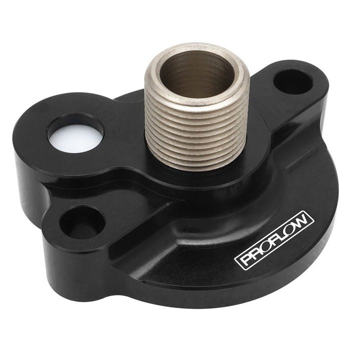 Proflow Oil Filter Bypass Mount, Billet Aluminum, 15 PSI Internal Bypass, Chevrolet SB & BB, Black Anodized,