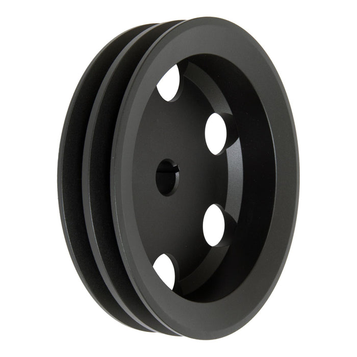 Proflow Pulley, V-Belt Power Steering Early GM 2-Groove, Black Aluminium