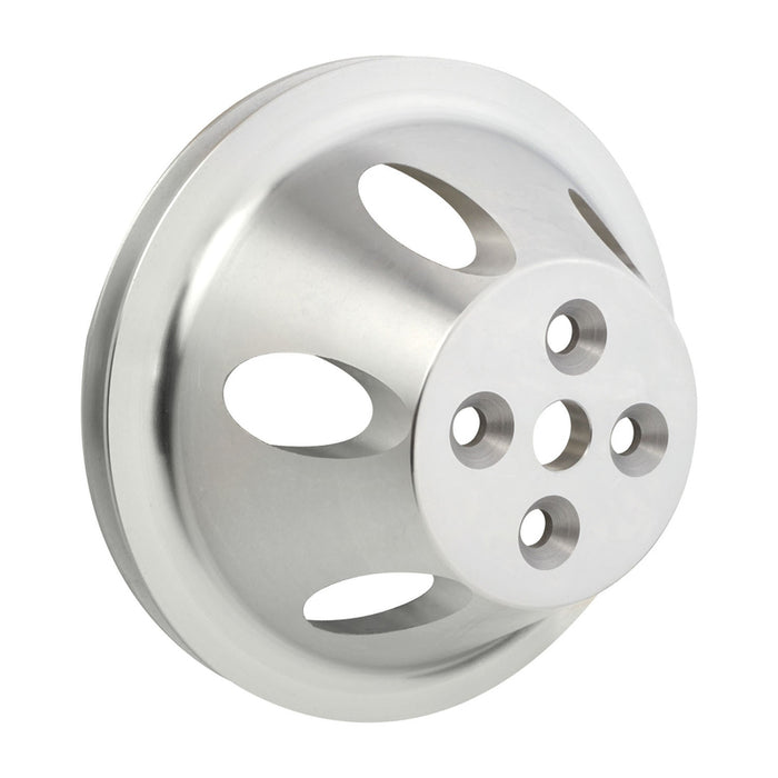 Proflow Pulley, V-Belt Water Pump SB Chev Short Water Pump 1-Groove, Polished Aluminium