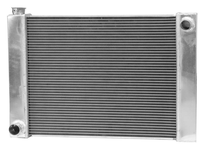 Proflow Radiator, Universal, Fabricated Aluminium Tanks, Natural, 32 in. Wide, 19.00in. High, 2.25 in. Thick, For Ford Side Inlet & outlets