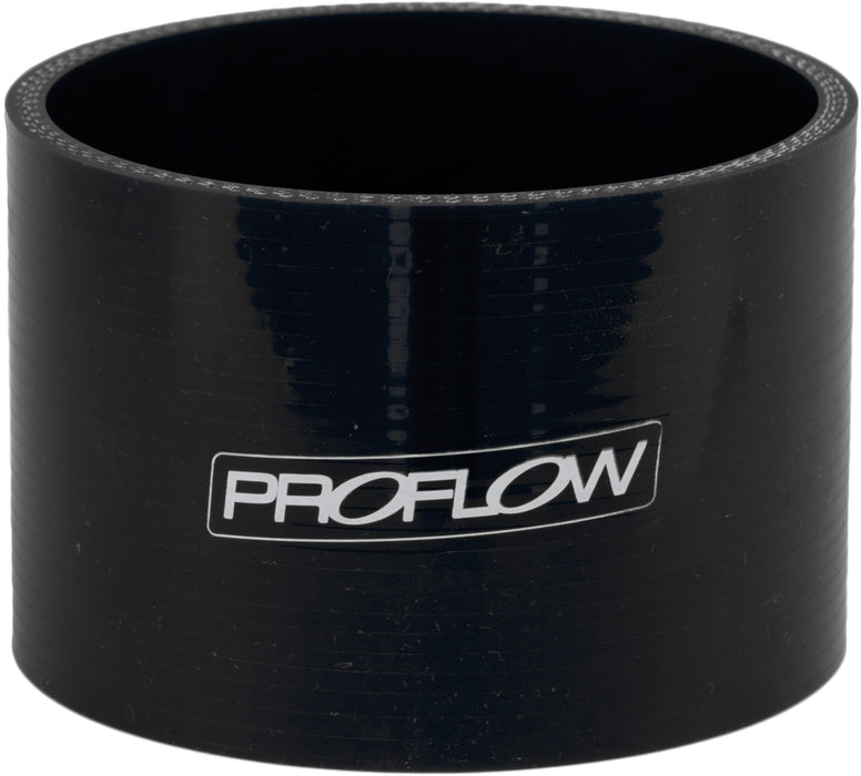 Proflow Hose Tubing Air intake, Silicone, Straight, 1.25'', Black