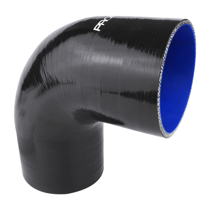 Proflow Hose Tubing Air intake, Silicone, Coupler, 1.50in. 90 Degree Elbow, Black