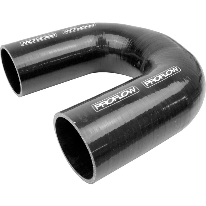 Proflow Hose Tubing Air intake, Silicone, Coupler, 2.50in. 180 Degree Elbow, Black