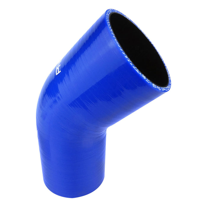 Proflow Hose Tubing Air intake, Silicone, Reducer, 2.50in. - 3.00in. 45 Degree Elbow, Blue