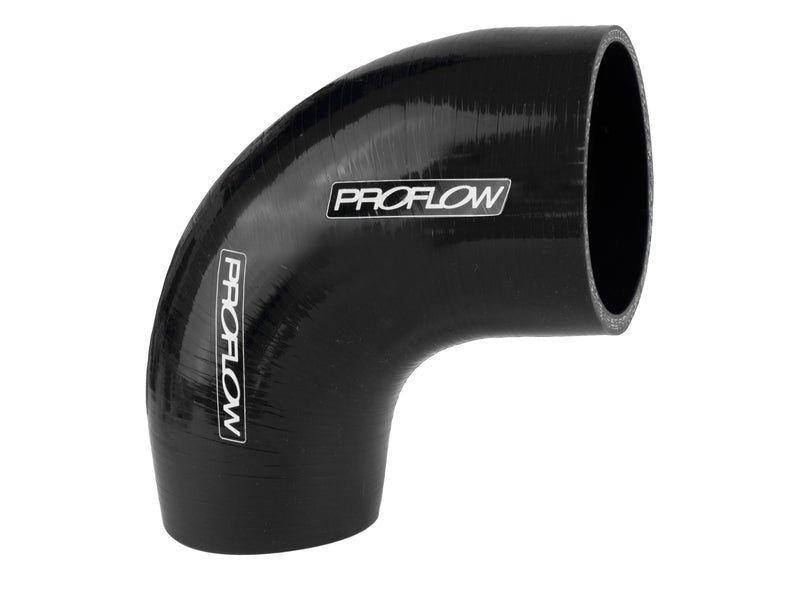 Proflow Hose Tubing Air intake, Silicone, Reducer, 2.00in. - 2.25in. 90 Degree Elbow, Black