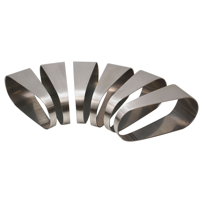 Proflow Pie Cut Oval Tubing Stainless Steel cut 3â€œ, 40mmx96mm horizontal cut 15 degree, 6 pcs set