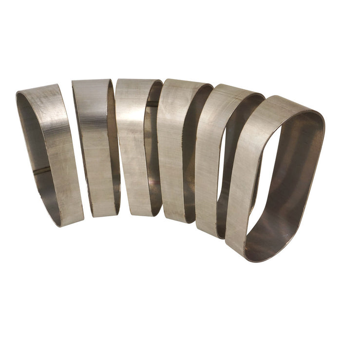 Proflow Pie Cut Oval Tubing Stainless Steel, 3â€œ Diameter 40mm x 96mm vertical cut 15 degree, 6 pcs set