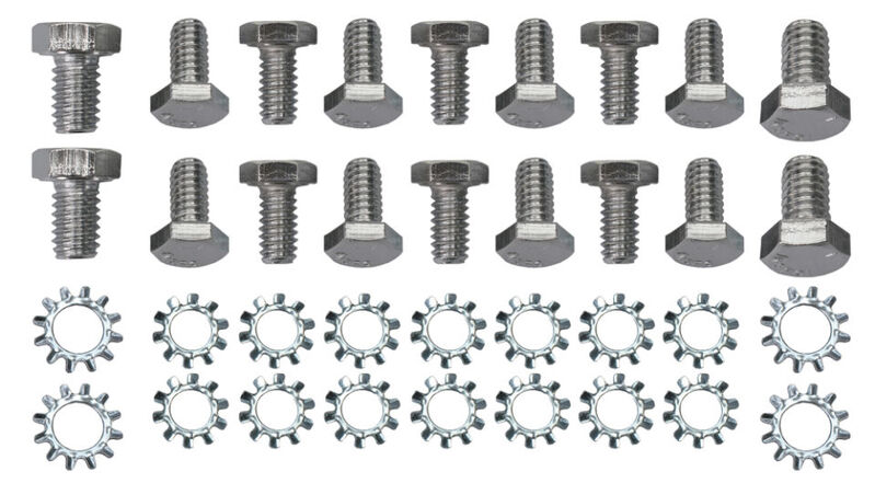 Proflow Oil Pan Bolt Kit Stainless Steel SB Chevrolet, Oldsmobile V8, 18 Piece Set