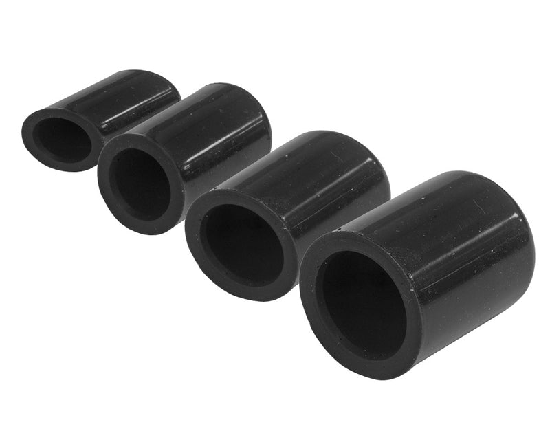 Proflow Silicone Vacuum Port Block Off Kit, 1/8 - 3/8 x 4pc of each size Black