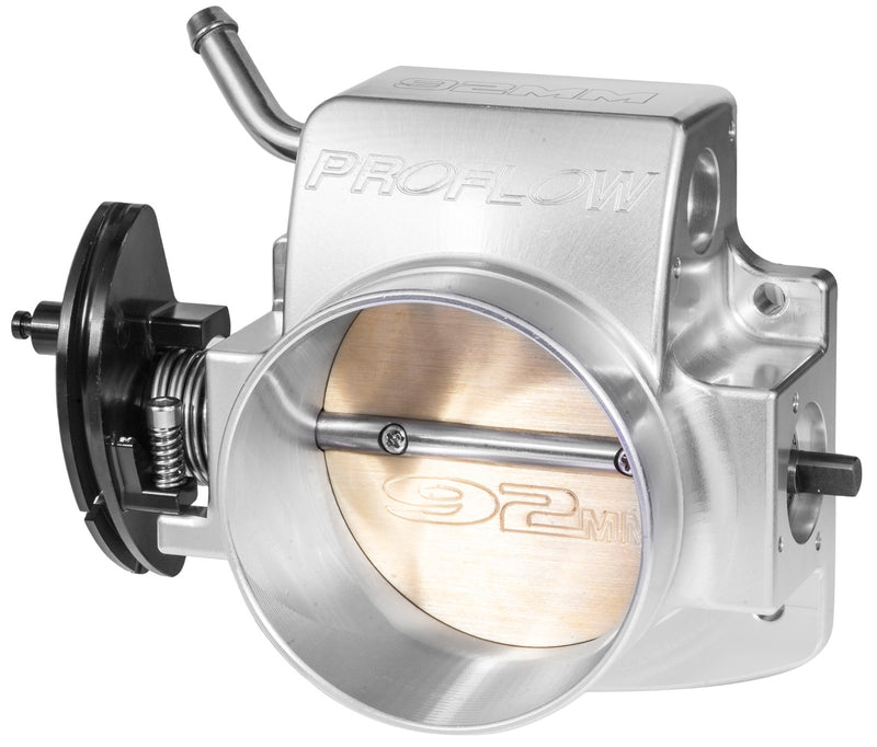 Proflow Throttle Body, 92mm Bore Size, MPI, For Holden Commodore LS Engines, Billet Aluminium, Natural