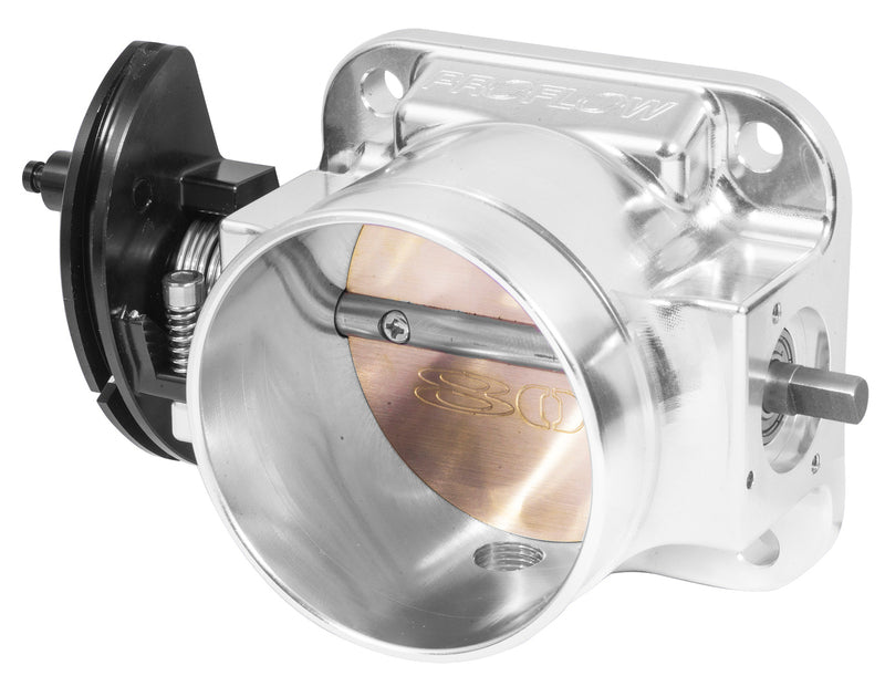 Proflow Throttle Body, Universal 80mm Bore Size, MPI, Billet Aluminium, Natural