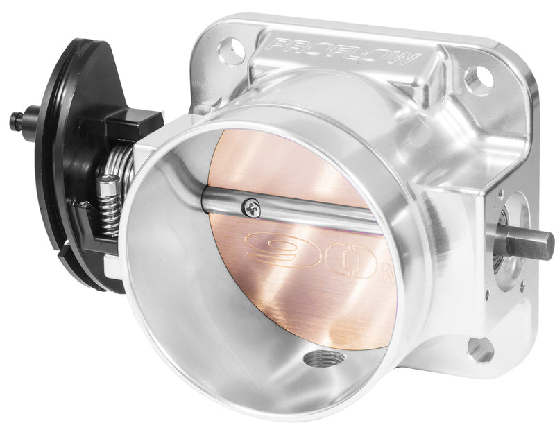 Proflow Throttle Body, Universal 90mm Bore Size, MPI, Billet Aluminium, Natural