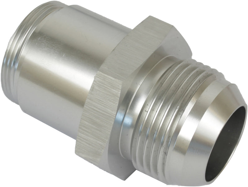 Proflow Inlet Fittings, Aluminium, -16 AN Male to 1 3/16 in. Straight Cut Male, Silver Anodised