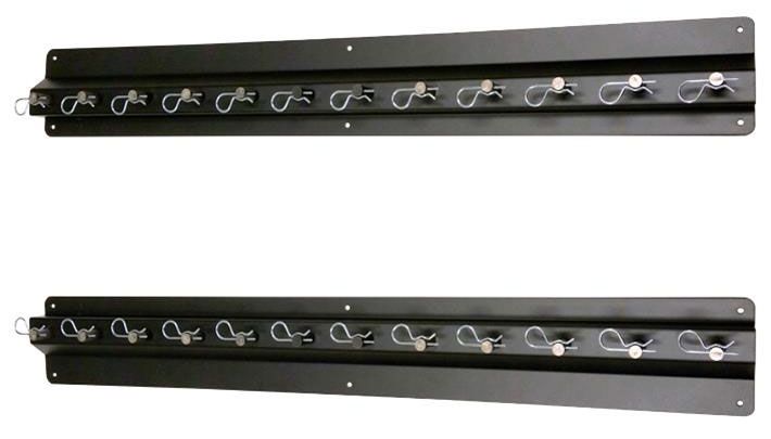 12 Unit Aluminium Shock Rack Black 33"W x 4.5"H x 2.75"D PIT-1037