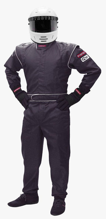 Junior DX1 One Piece Black Racing Suit (Small 6-8) PYJSDX1111