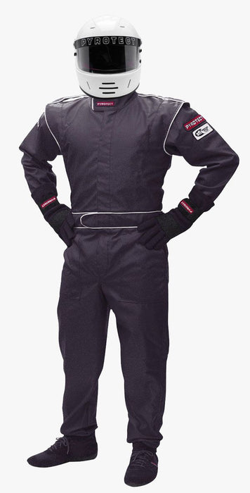 Junior DX1 One Piece Black Racing Suit (Medium 8-10) PYJSDX1201