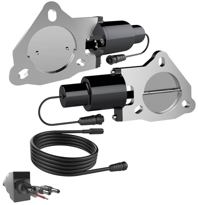 3" Dual Electric Exhaust Cutout Kit QTPEC60