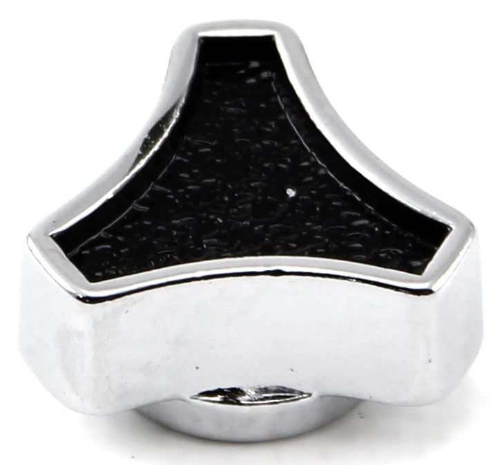 Air Cleaner Wing Nut Small Deluxe with Black Top & Chrome Steel RPCR2179X