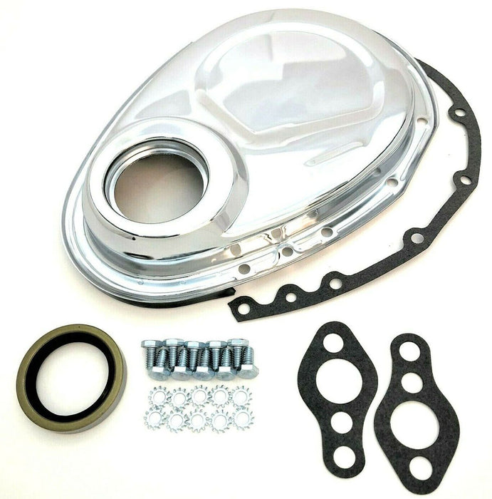 Steel Timing Chain Cover, Chrome Finish RPCR4934