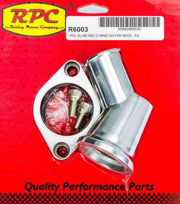 Aluminium 45° Swivel Thermostat Housing, Polished, O-Ring Style RPCR6003