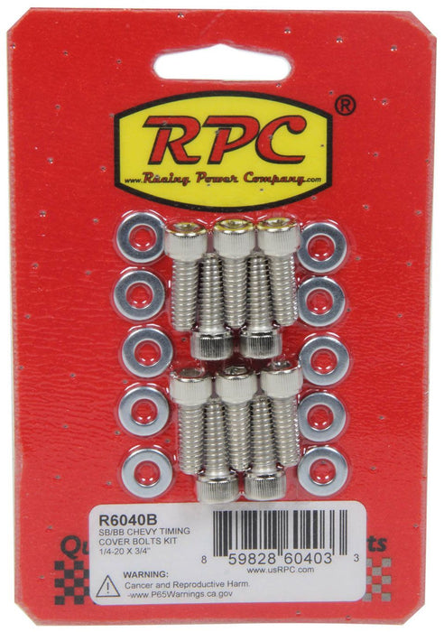 Timing Cover Bolts 1-1/4" x 3/4"(10 Pack) RPCR6040B