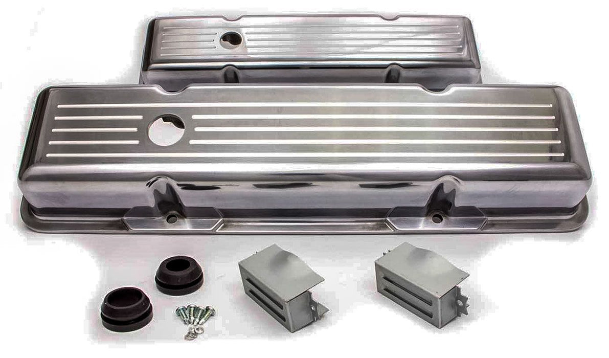 Ball-Milled Aluminium Valve Covers Tall Profile (Polished) RPCR6130