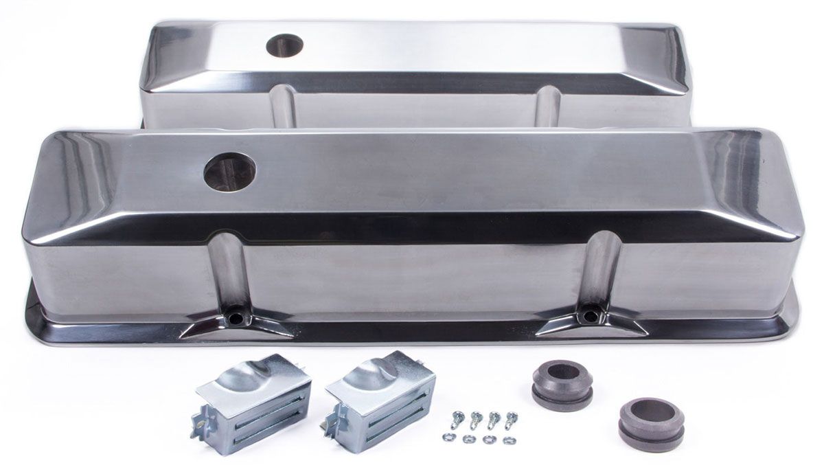 Aluminium Recessed Valve Covers Tall Profile (Polished) RPCR6152