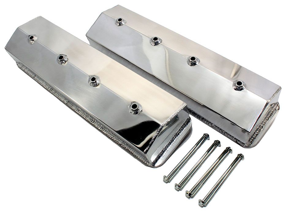 Polished Aluminium Tall (3-3/4") Fabricated Valve Cover "Without Hole" RPCR6234P