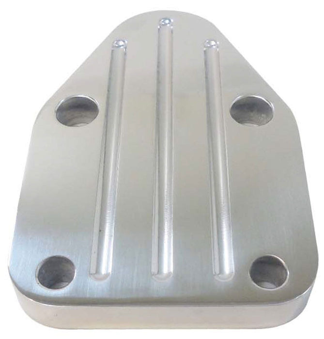 Polished Aluminium Fuel Block-off Plate, Ball Milled Style RPCR6257