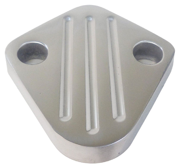 Polished Aluminium Fuel Block-off Plate, Ball Milled Style RPCR6258