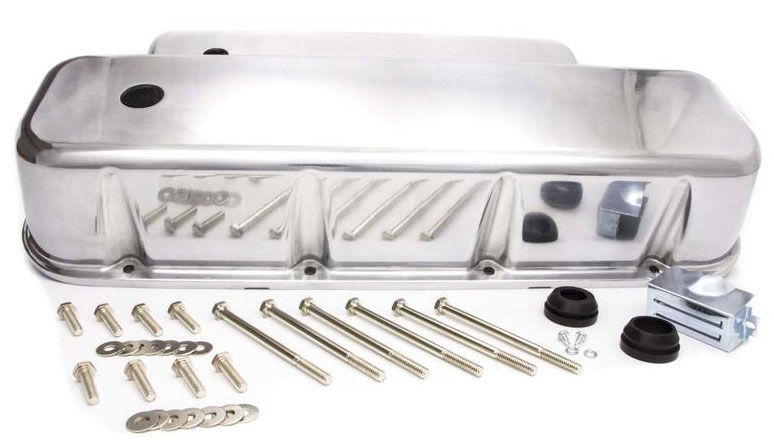 Polished Aluminium Tall (3-11/16") Baffled Valve Covers RPCR6330-2