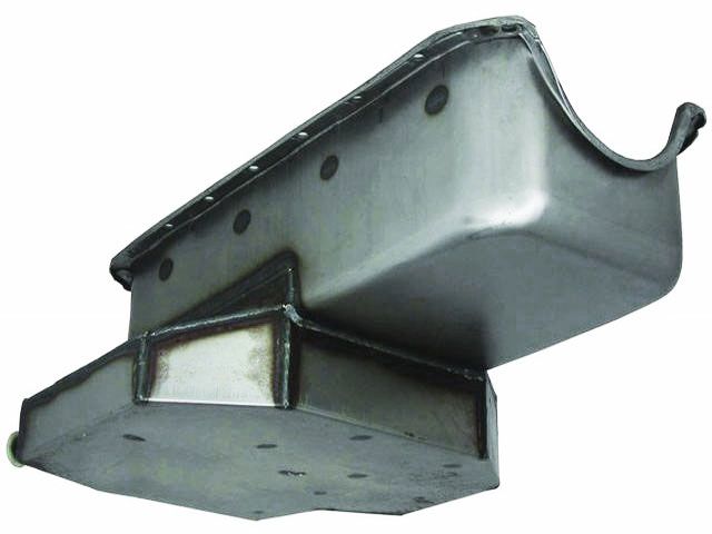 Unplated (Raw) Steel Champion Style Oil Pan, 7" Deep, 6 Trap Doors, 2 Runners &