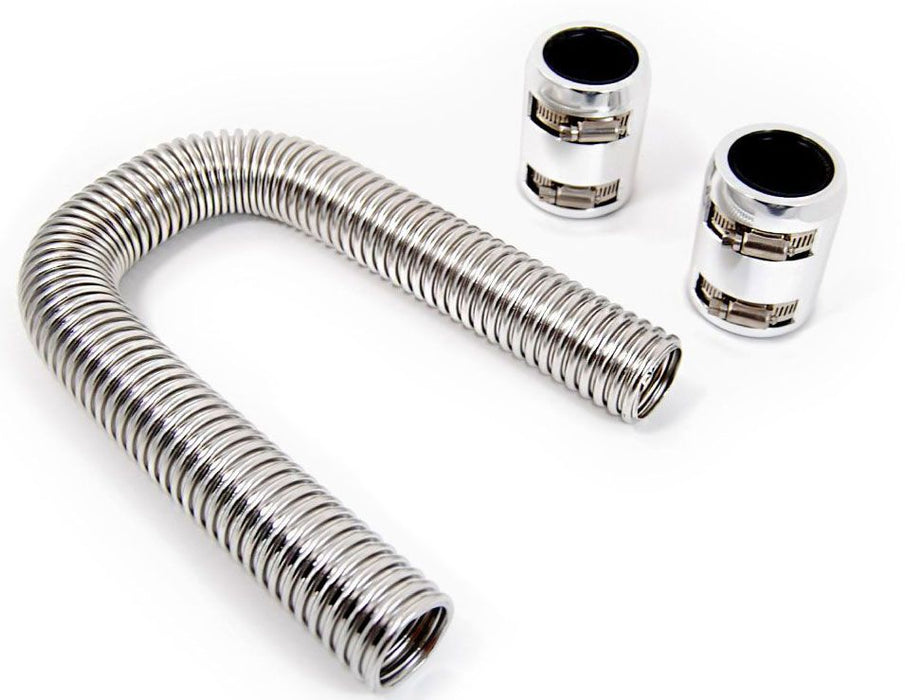 Stainless Steel Radiator Hose Kit, 48" Hose Length with Polished End Caps RPCR73