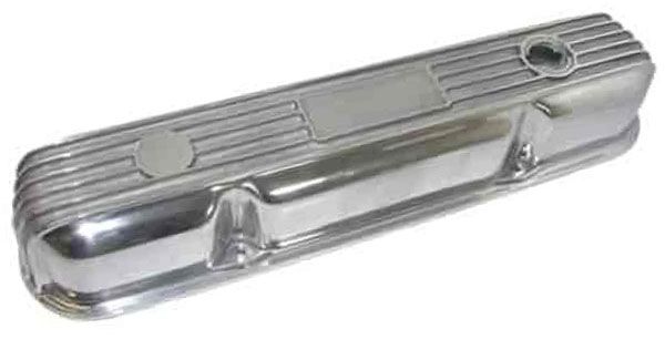 Polished Aluminium Valve Cover, Finned Style RPCR7671