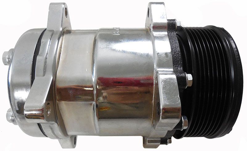 Sanden 508 A/C Compressor, Chrome RPCR8752