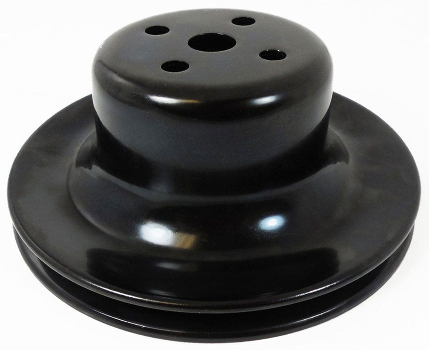 Black Steel Water Pump Upper Pulley, Single Groove 6" Dia, 2-1/4" Deep RPCR8970B