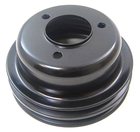 Black Steel Crankshaft Lower Pulley, Tripple Groove 6-3/4" Dia, 3-1/2" Deep RPCR