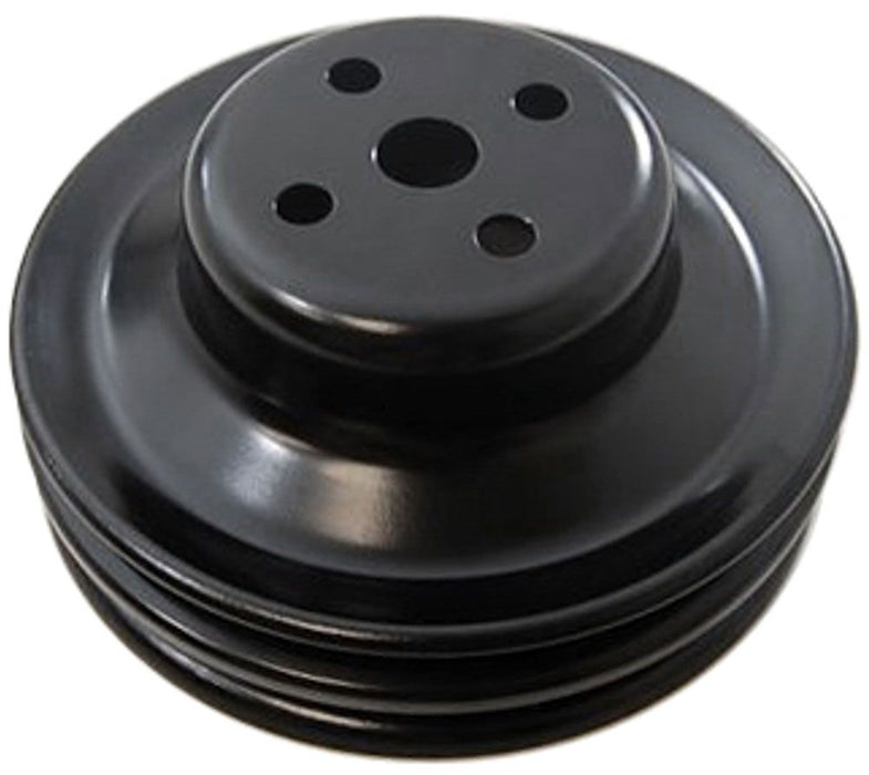 Black Steel Water Pump Upper Pulley, Double Groove Groove 6-7/8" Dia, 2-1/4" Dee